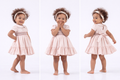 Roze meisjes jurkje met ruffle – baby dress 9-24 maanden