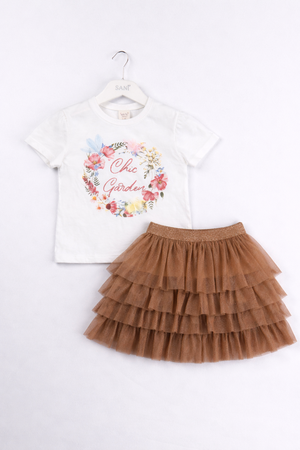 Meisjes set met rok en shirt – Chic Garden outfit | 2-delig