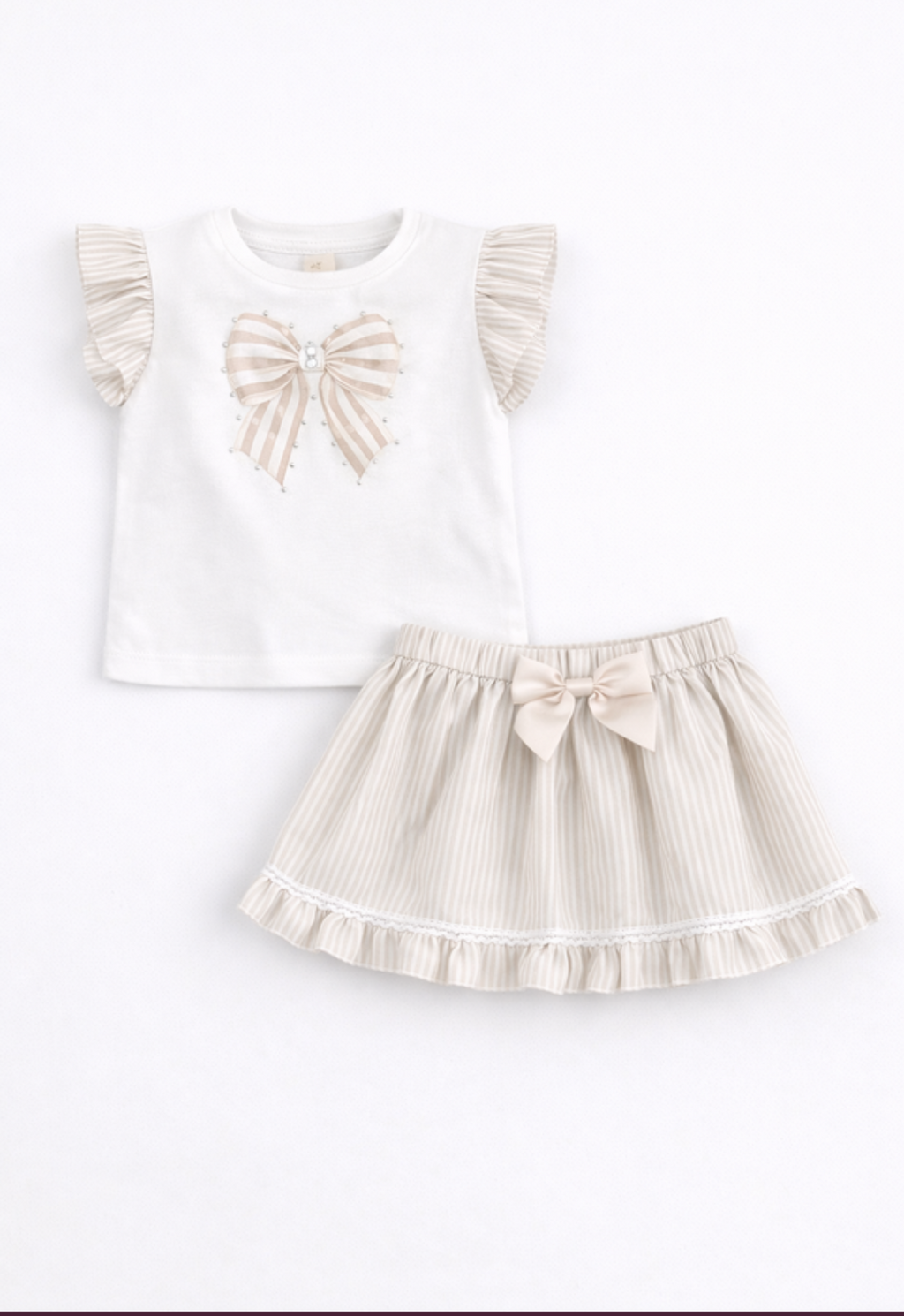 Strikjes set 2 delig (beige)